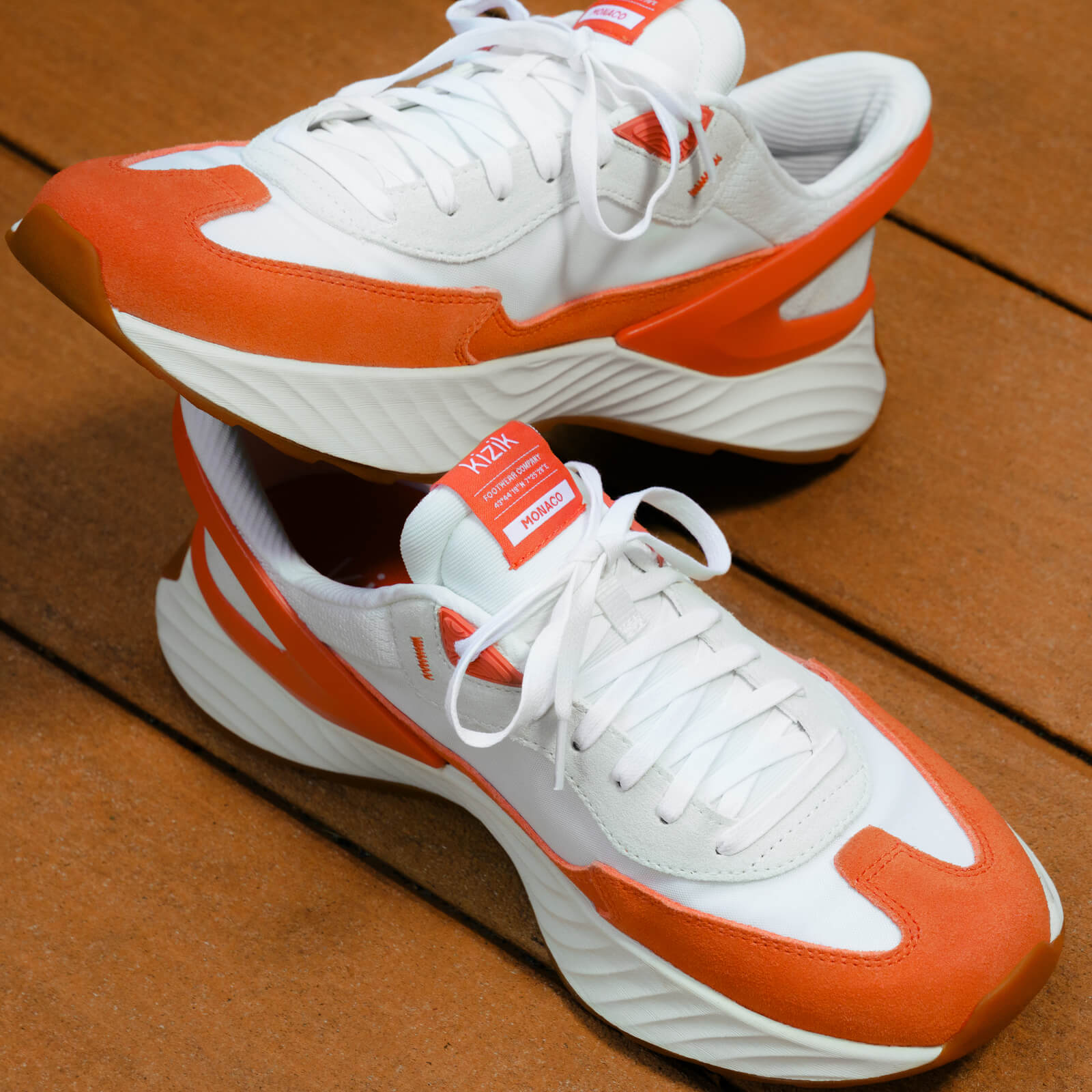 Men's Monaco - White/Tigerlily
