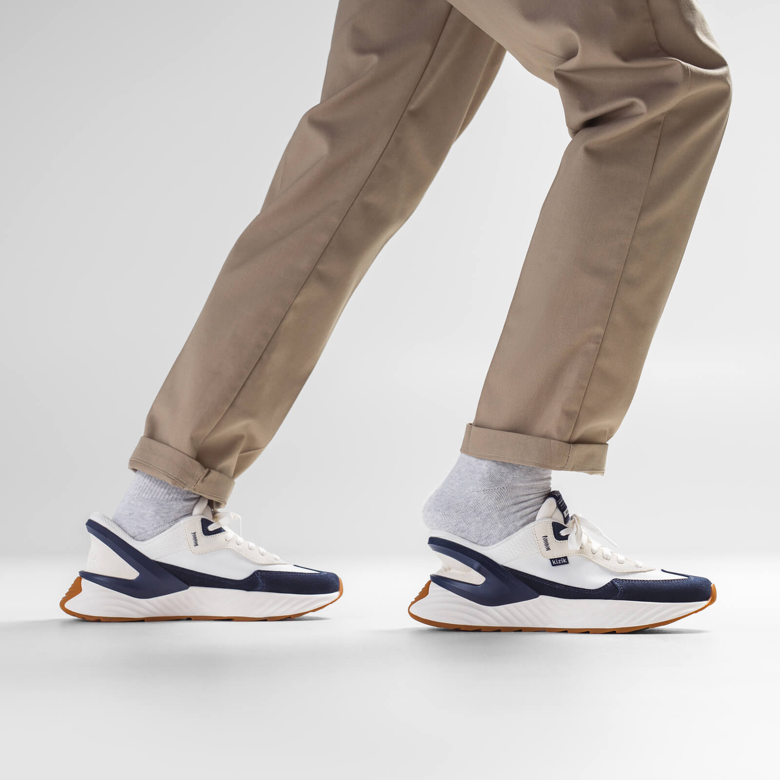 kiki！レスケ LESQUE WHITE/NAVY 7.0 Men's Monaco - White/Naval Academy