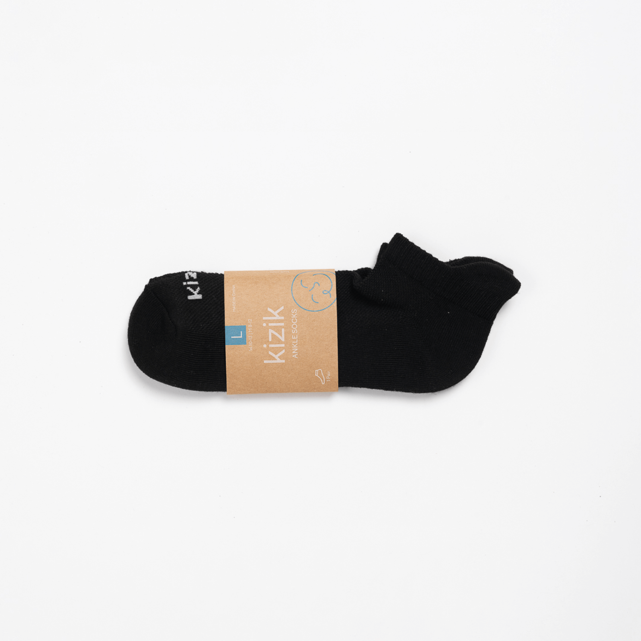 Kizik Ankle Socks - Black - 3 Pack