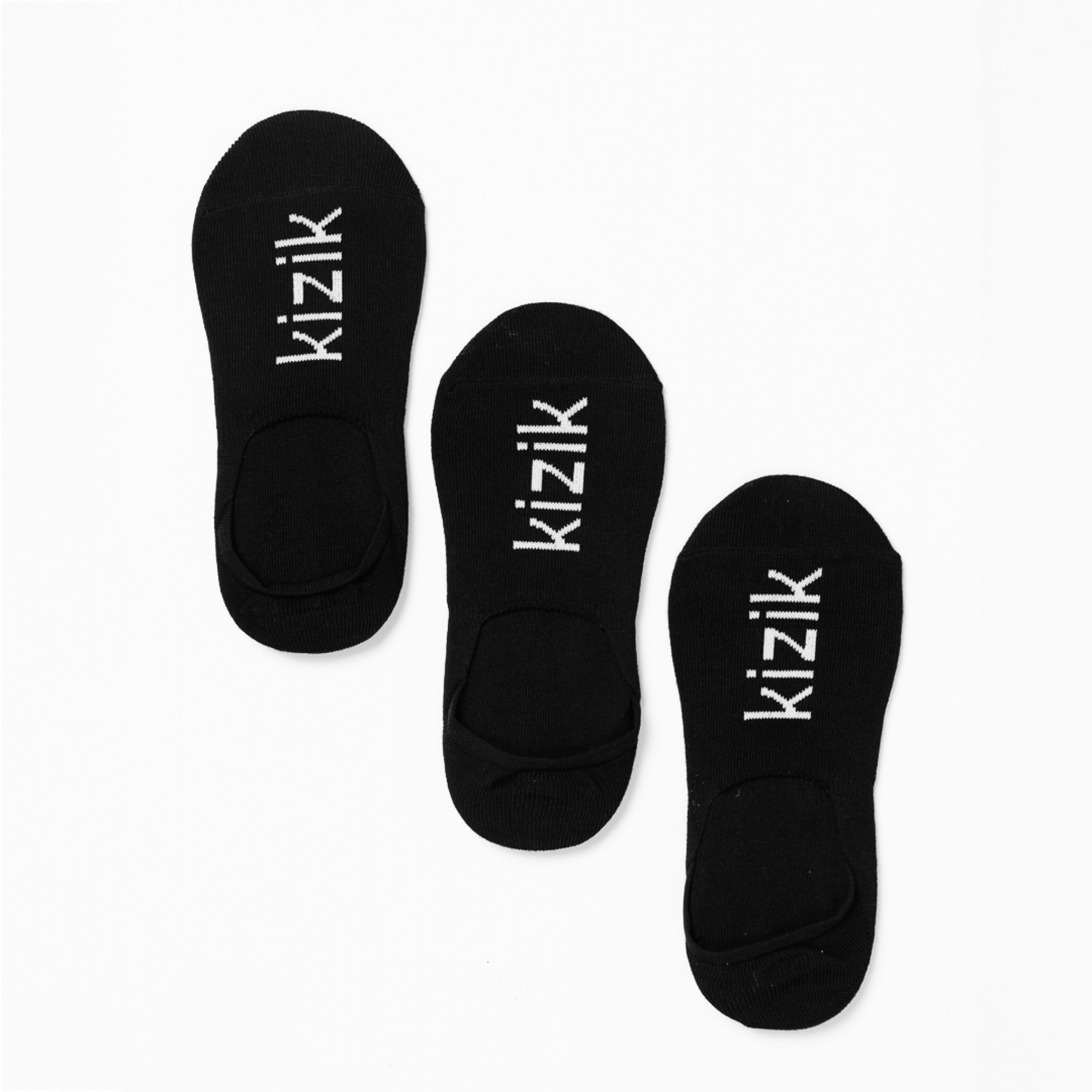Kizik No Show Socks - Black - 3 Pack