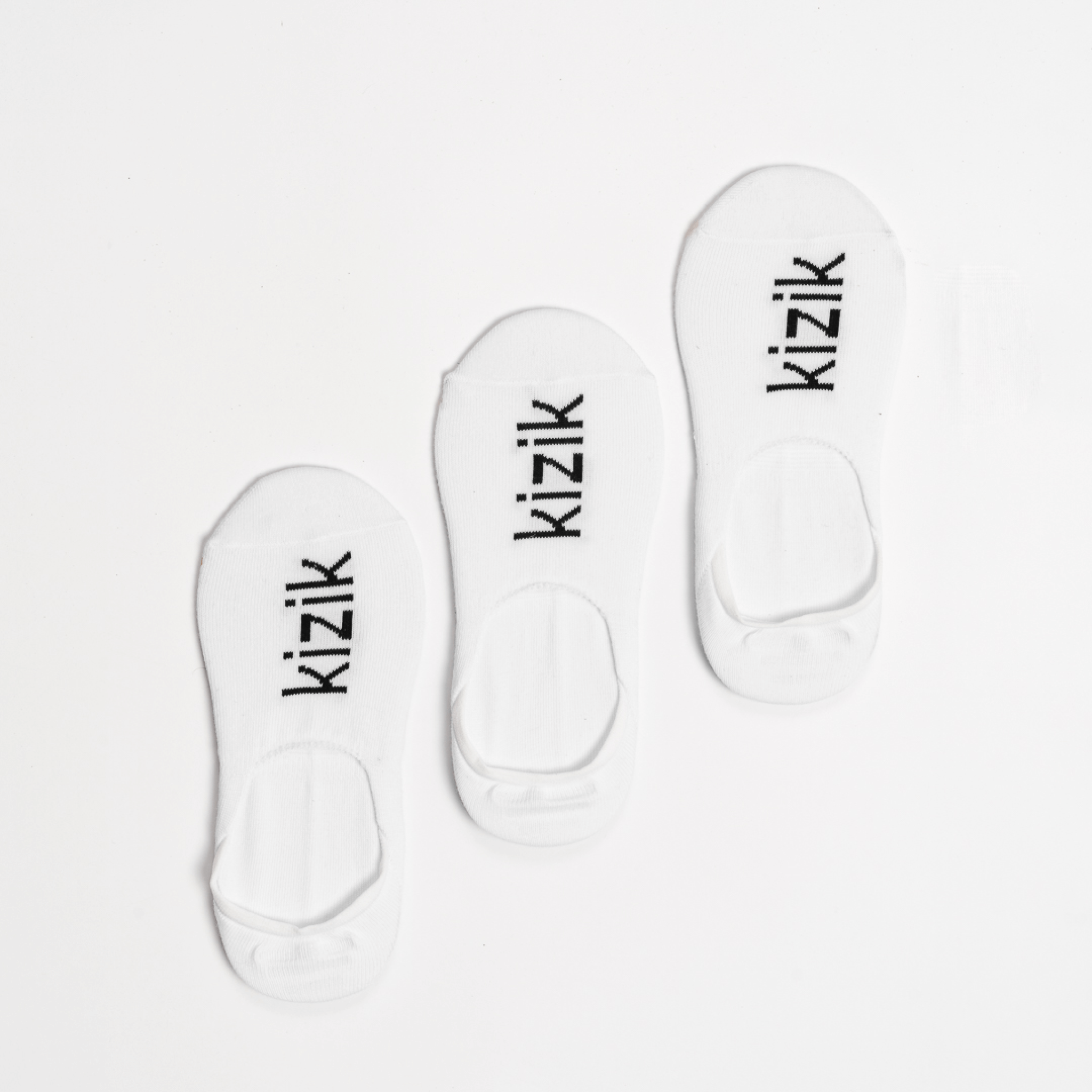 Kizik No Show Socks - White - 3 Pack